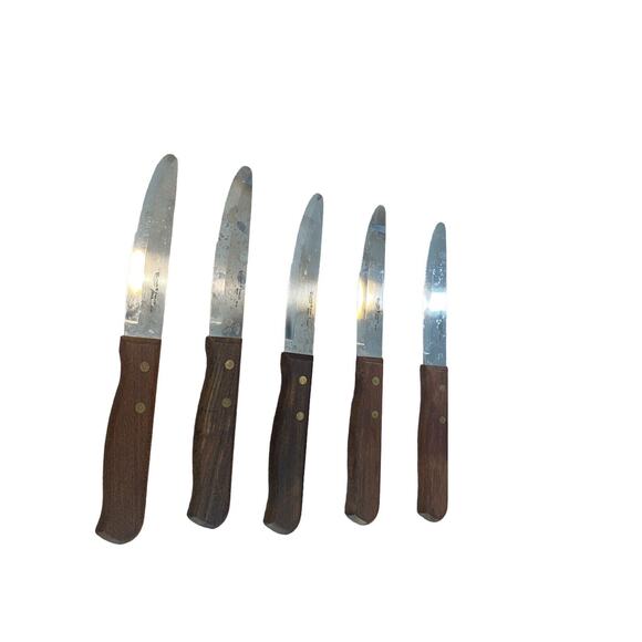 Vollrath 48148 cutlery - Set of 5 Wooden Handle Brazil Kitchen Set - Picture 7 of 7